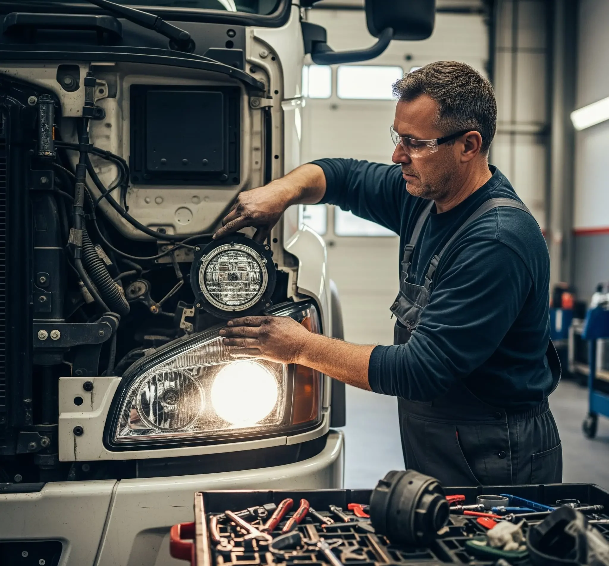 Install New Truck Headlights